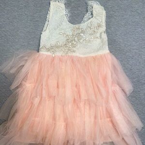 Ivory lace flower girl dress